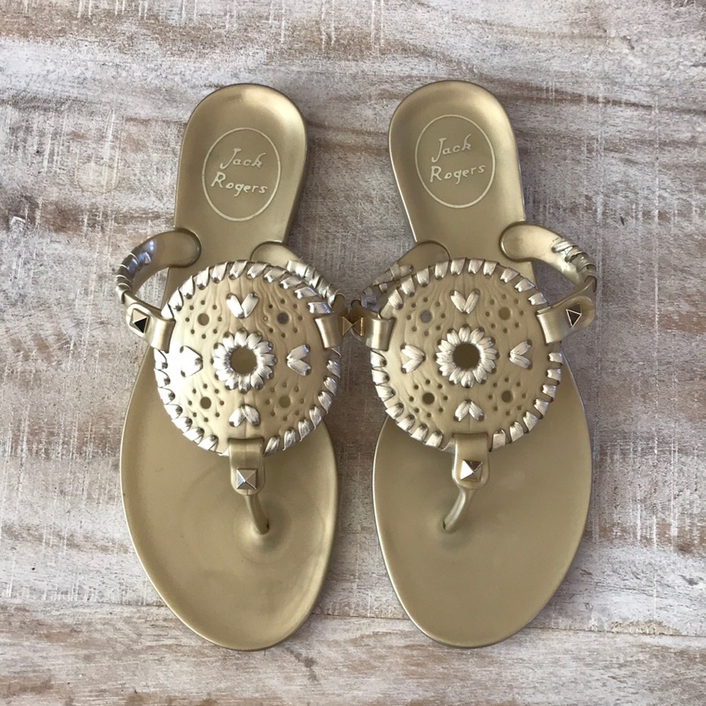 ☀️Jack Rogers Georgica Jelly Sandal {Gold} 5 - Picture 2 of 6